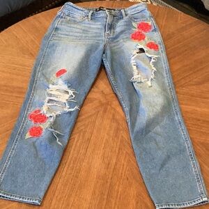 HOLLISTER Distressed Appliqué Jeans